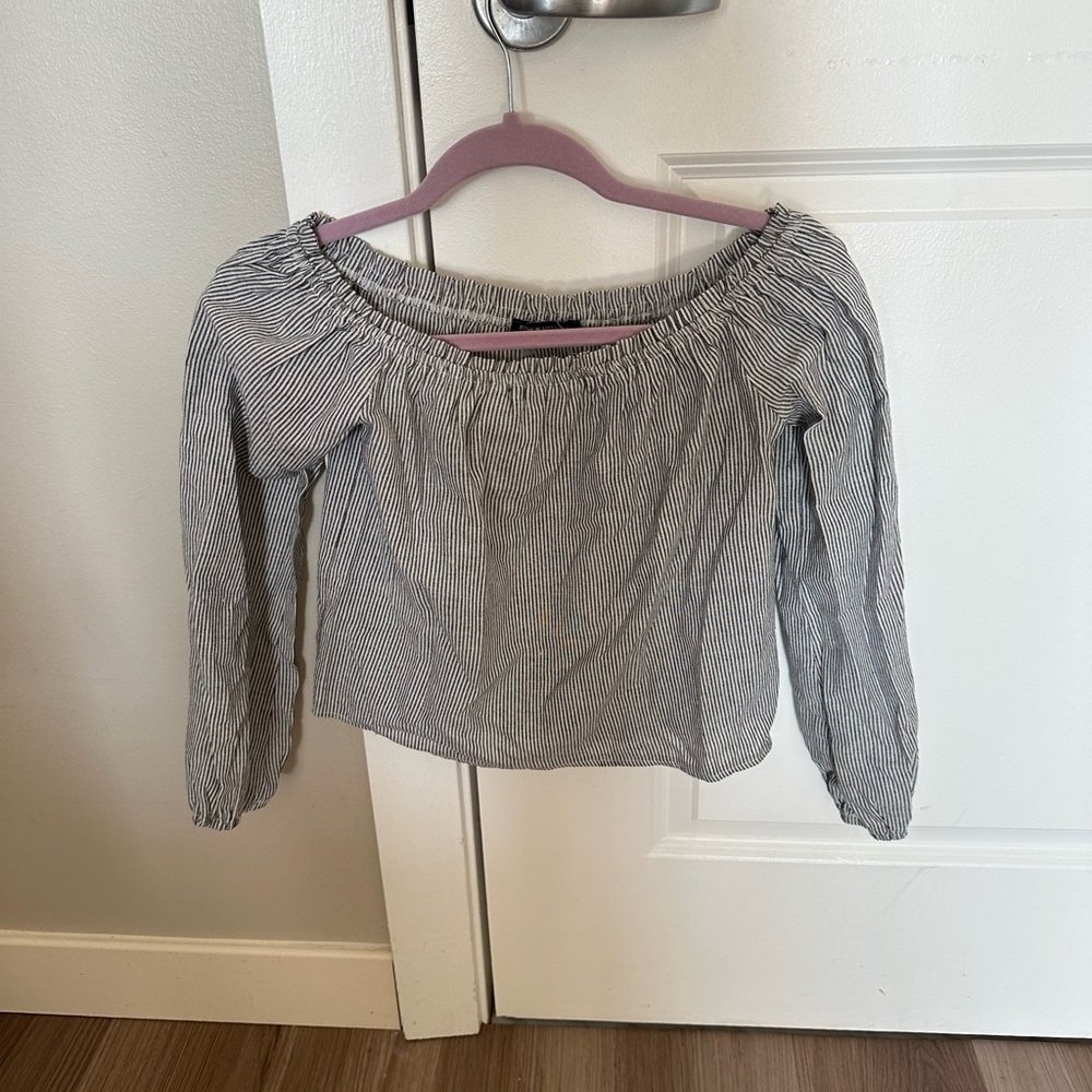 Brandy Melville Striped Long Sleeve Blouse